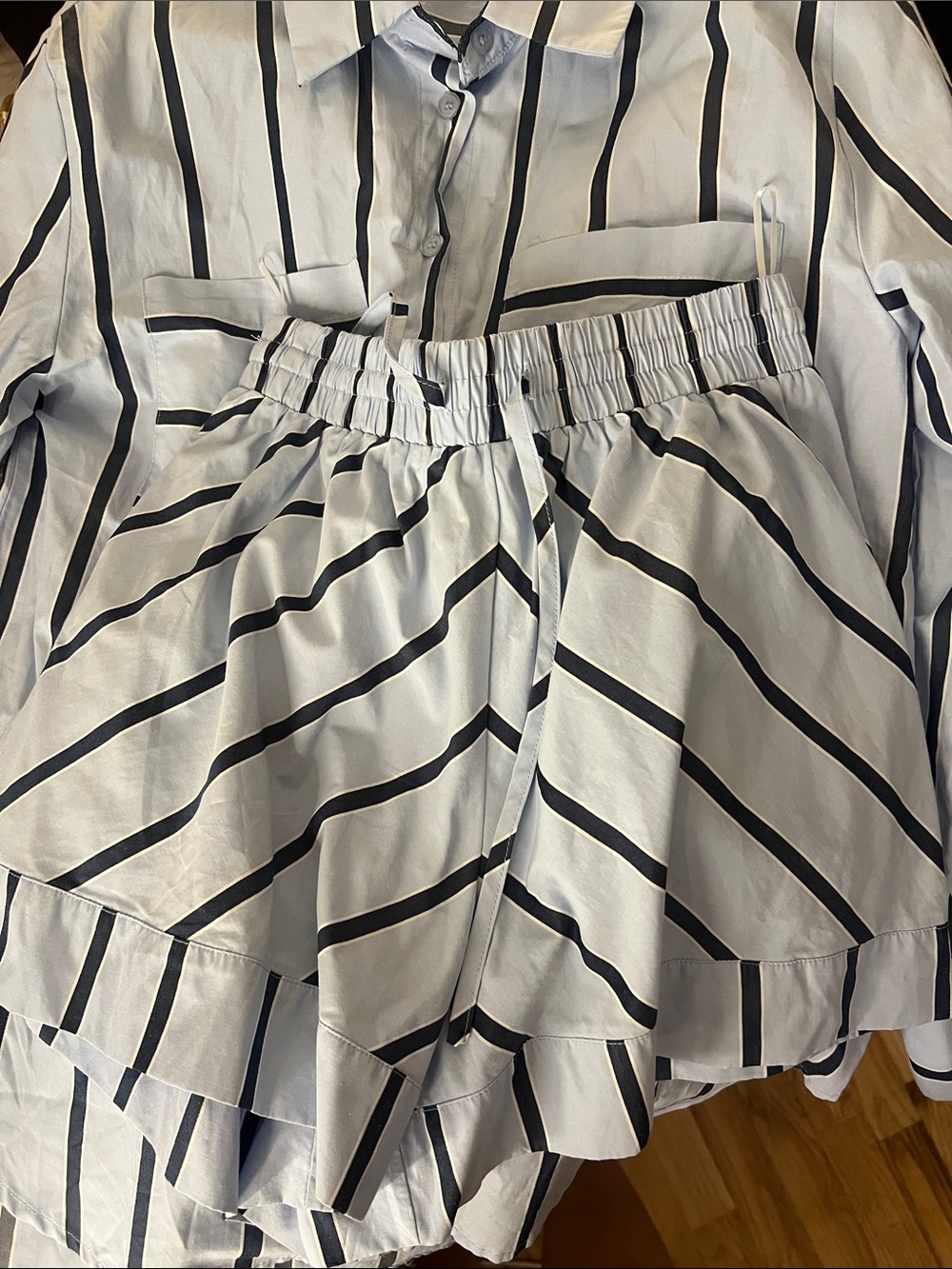 Striped Button Down Set - Picture 7 of 9